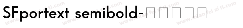 SFportext semibold字体转换